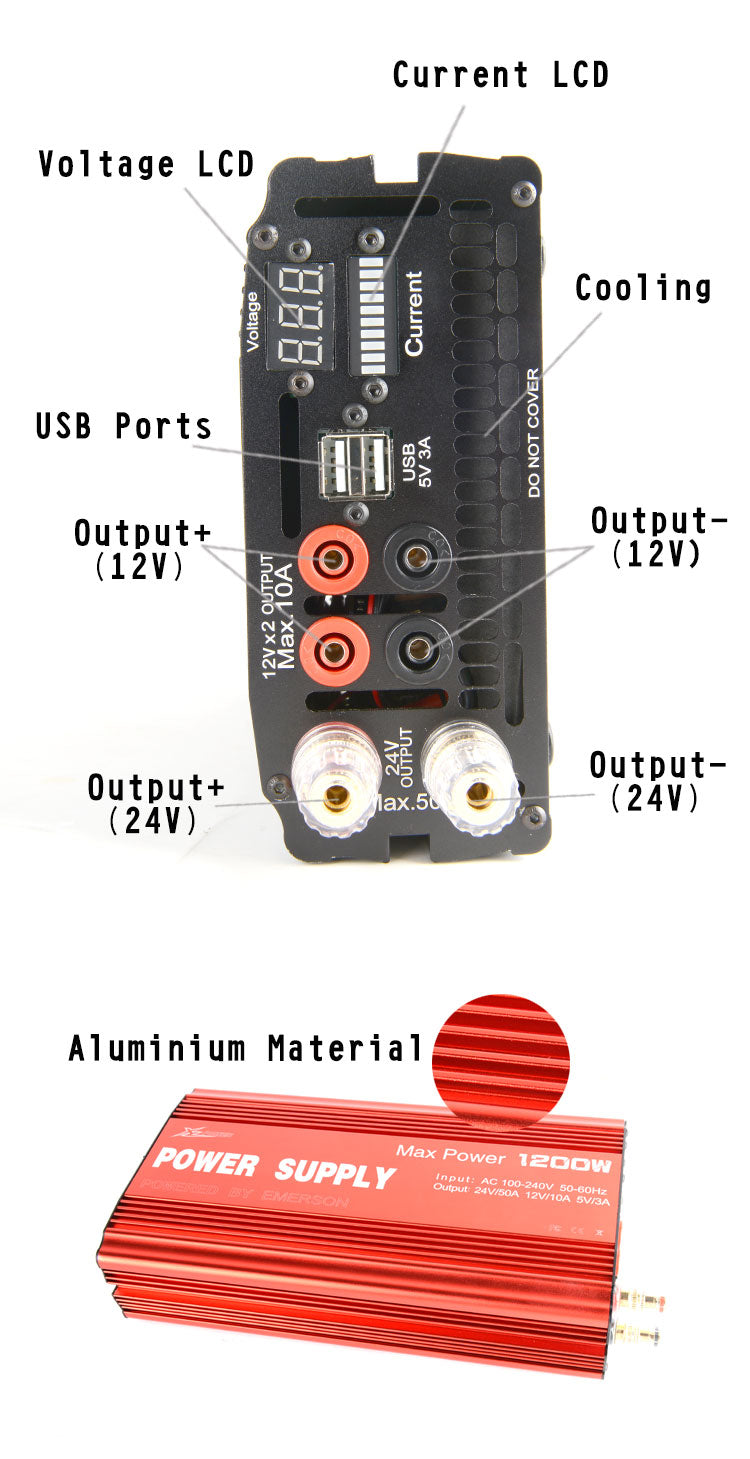 XLPower Supply 1200W BLACK