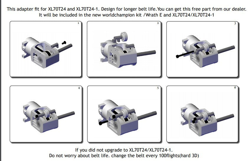 XL70T24-2 Tail tensioner adapter