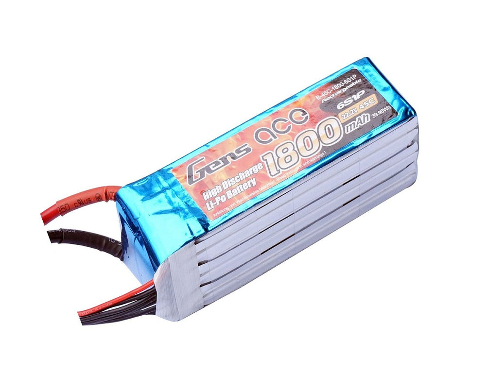 Gens Ace LiPo 1800mAh 45C 22.2V (EC3 Plug)